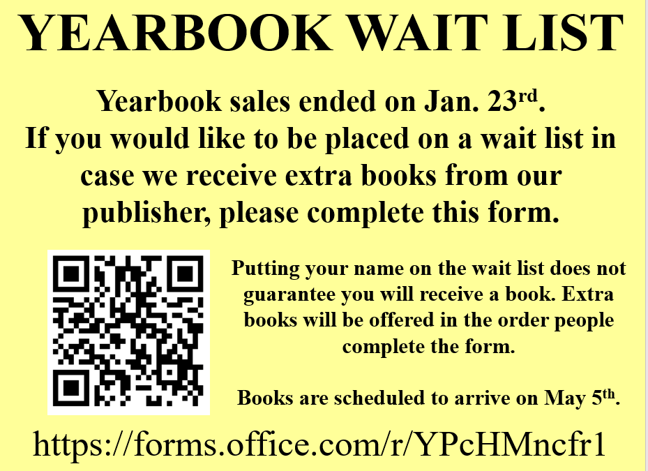 Yearbook Wait List