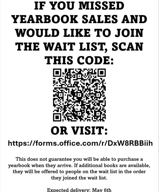 Missed Yearbook Sales? Join the Waitlist!