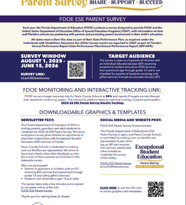 Exceptional Student Education Parent Survey